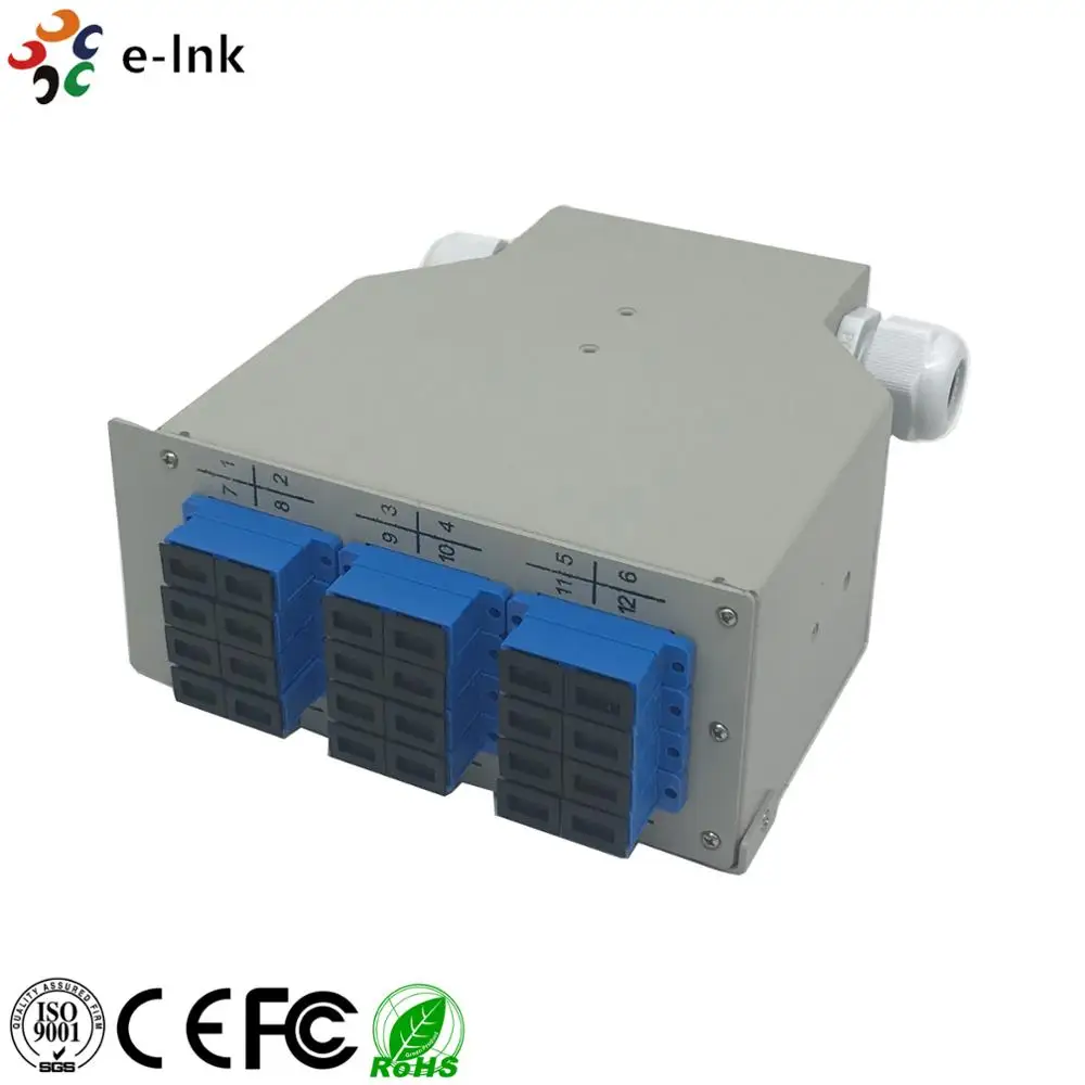12 Port DIN rail SC Fiber Optic Termination box
