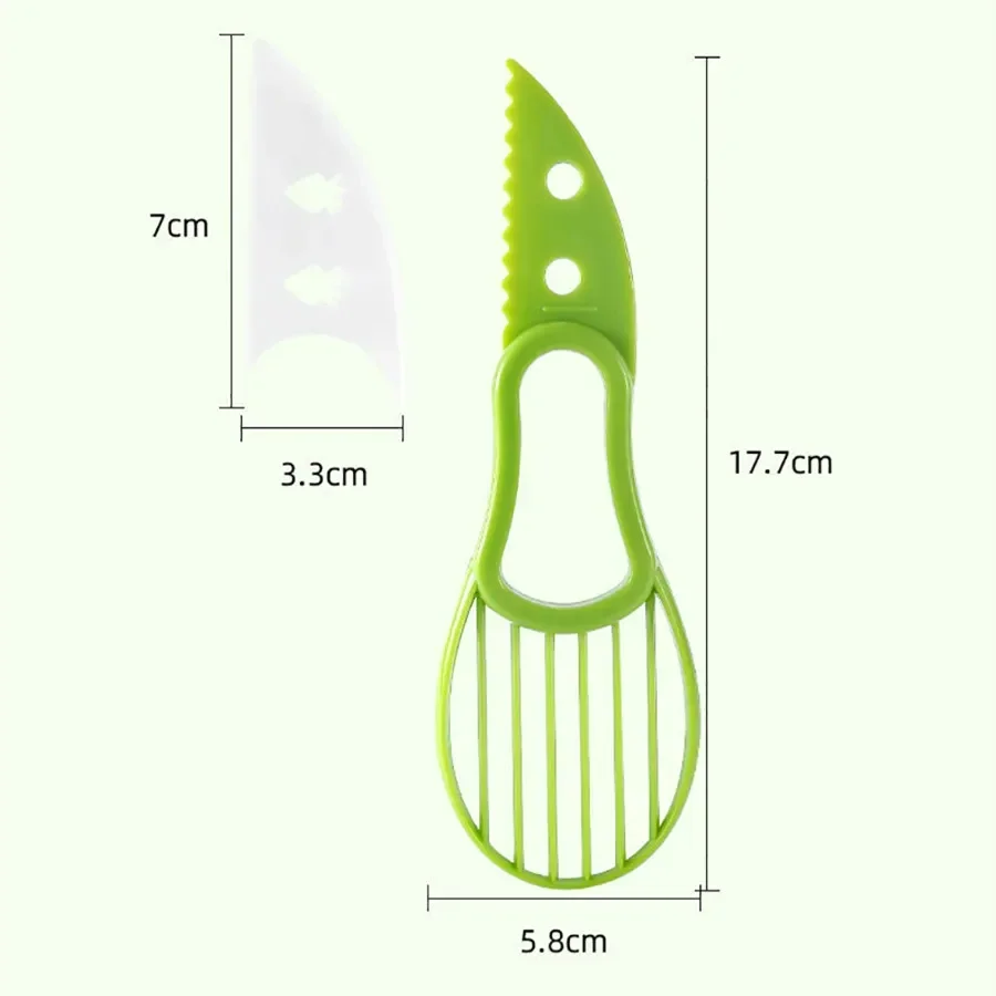 Avocado Slicer Avocado Mango Kiwi Fruit Pulp Separator Multifunctional Fruit Pit Remover Kitchen Fruit Peeler Plastic FruitKnife