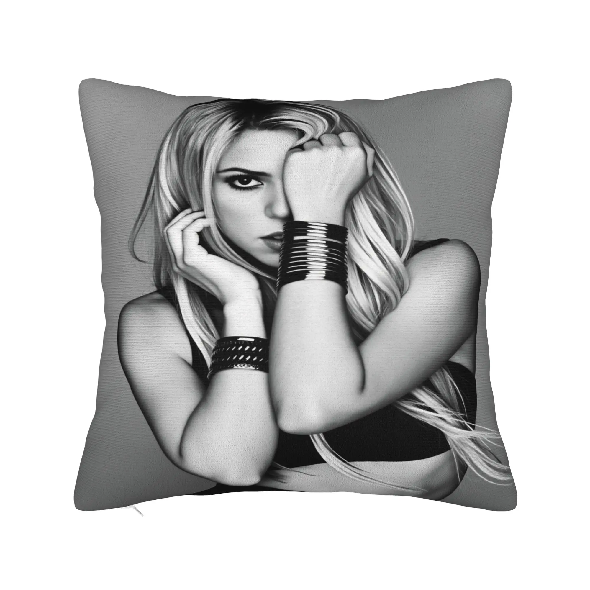 Singer S-Shakira Pillow Case  Comfy Pillow Cover For Chair Sofa Home Decor Cute Funny Cushion Cover