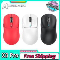 Attack Shark X3 Pro Mouse Tri Mode PAW3395 Wireless Bluetooth 2.4g Wired Mouse Gamer Accessory For Computer Pc Man Gaming Gifts