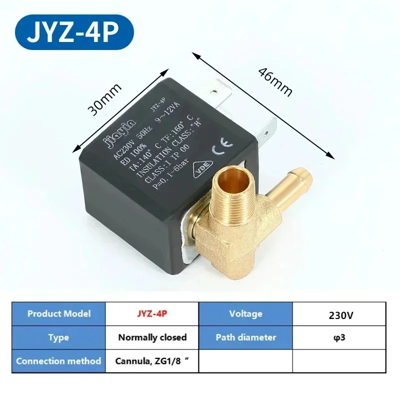 Accessories Pressure Increasing 230V JYZ-4P Jiayin Normally Closed Solenoid Valve Water Valve Ironing Machine Iron Control Valve