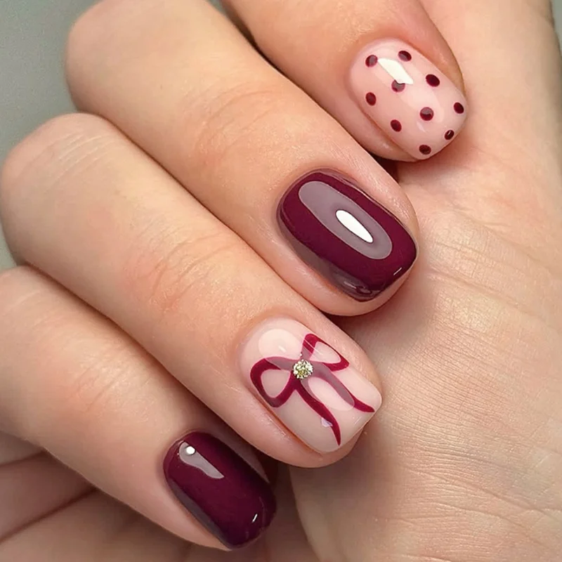 24개/세트 탈부착 가능한 중간 길이 물방울 모양 프렌치 포인티드 인조 손톱 프레스온 매니큐어 랩 데코레이션 네일 익스텐션