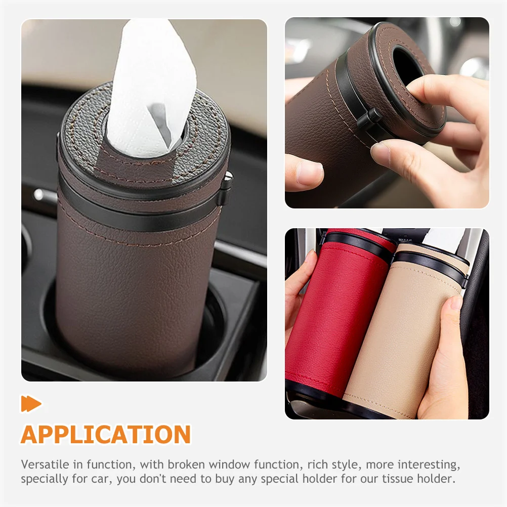 

2Pcs Car Tissue Box Multifunctional Paper Dispenser Napkin Holder Automotive Decorative Tissue Container