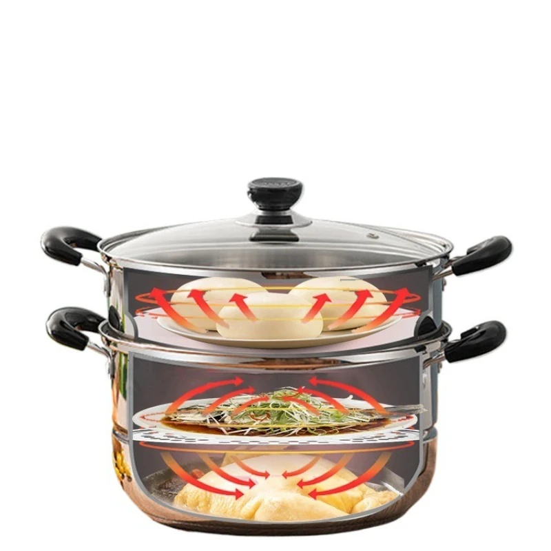 

Steamer stainless steel 304 stainless steel steamed fish steamed steamed buns gas stove