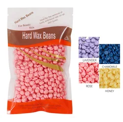 400g Hard Wax Beans Solid Hair Remover No Strip Depilatory Hot Film Wax Bead Hair Removal for Full Body Bikini Face Leg Eyebrow