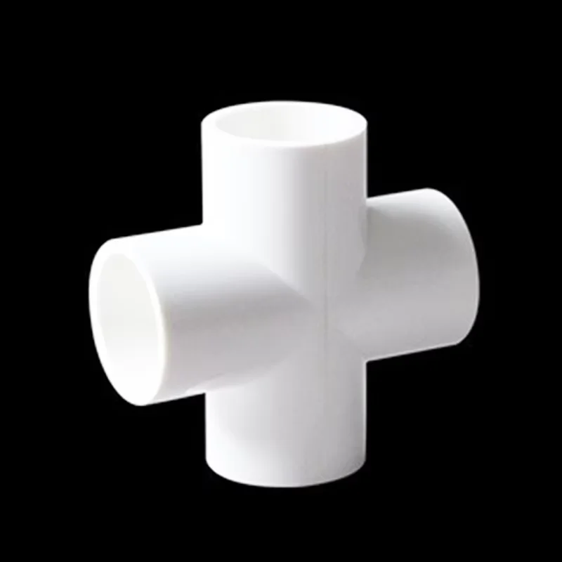 

20-160mm White Pvc Pipe Joint Straight Elbow Four-Way Cross Joint Water Pipe Adapter Groove Joint