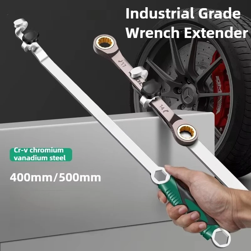 40/50cm Wrench Extender Long Cheater Bar Ratchet Extension Tool Labor Saving Torque Amplifier for Hard to Reach Bolts