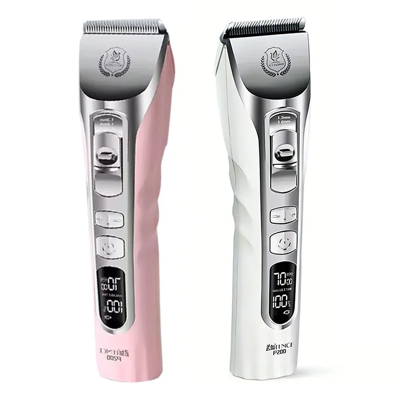 Cordless LCD Screen Pets Dog Grooming Clippers 5000mA Capacity Rechargeable Haircut Shaver for Trimming Salon