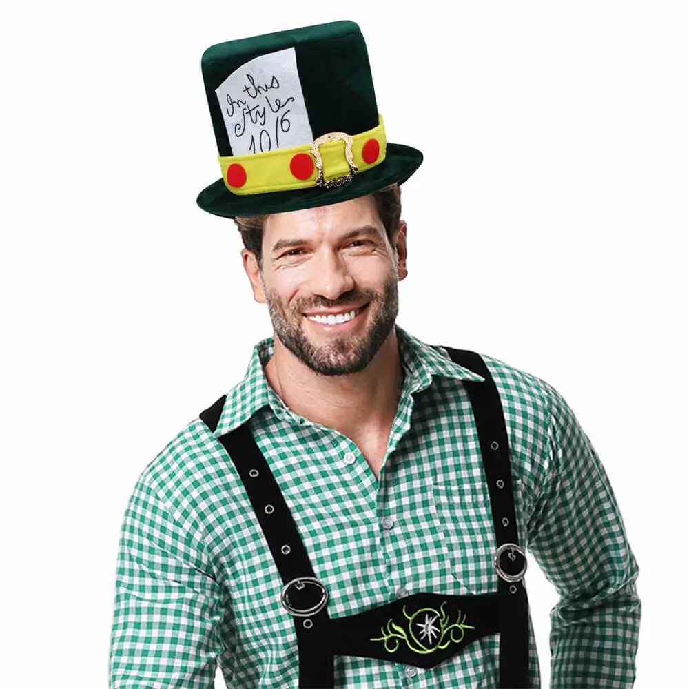 Mad Hatter Cosplay Costume Hat Movie Alice in Wonderland Halloween Christmas Theme Party Gifts Props Accessories Adult Takerlama