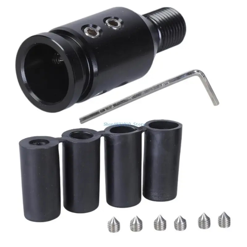 T3LF M12X1.25mmGear Shift Knob Thread Adapter Nut Insert Aluminum Alloy Universal