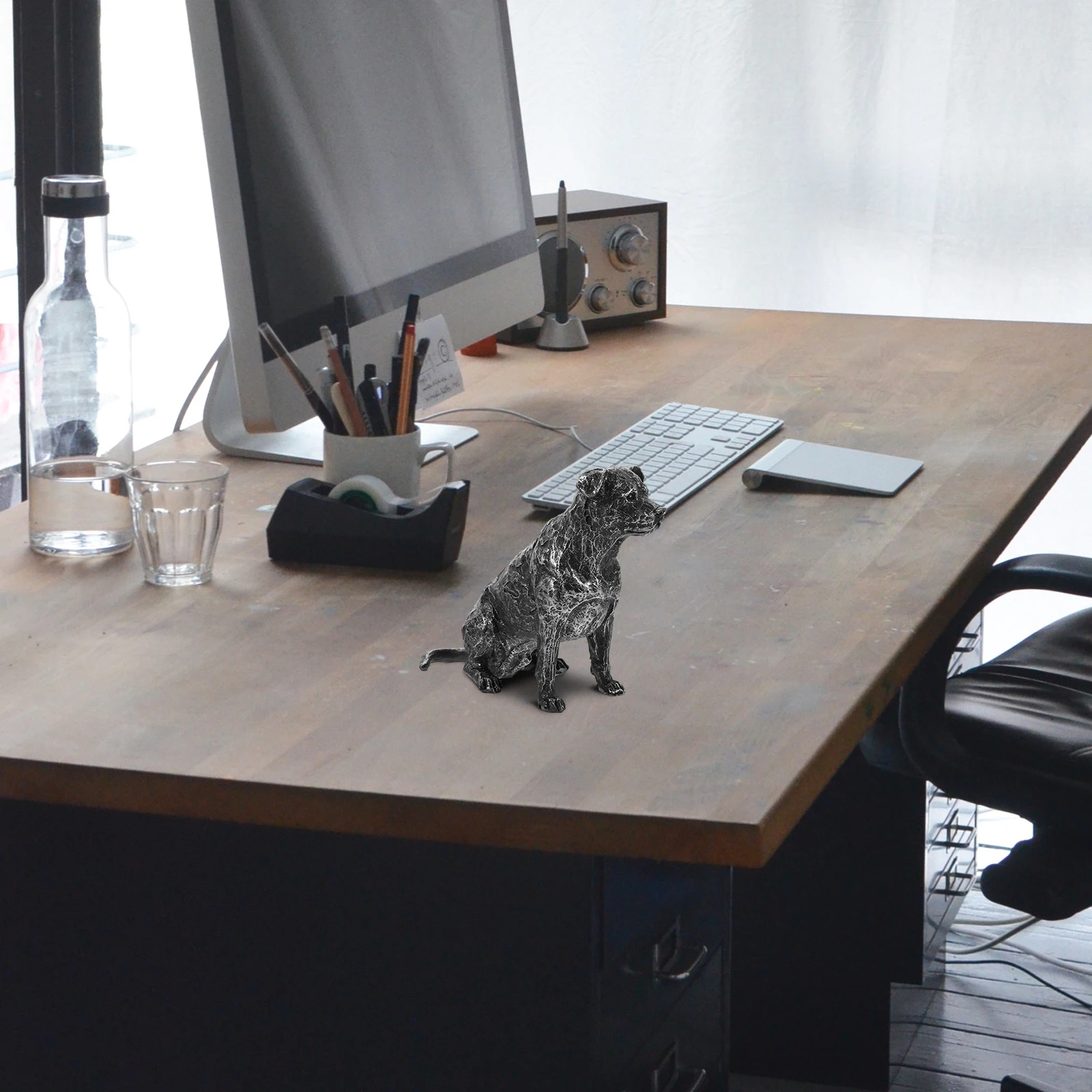 

Sculpture Adorable Resin Dog Ornament for Indoor Outdoor Decoration Dog Statues Outdoor Animal Statue