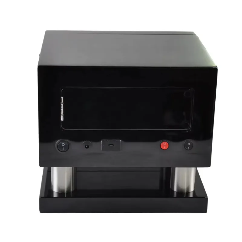 Caixa de Luxo para Relógios com Controle Automático, Giratória, com 2 Slots, em Couro Branco e Marrom, com LED