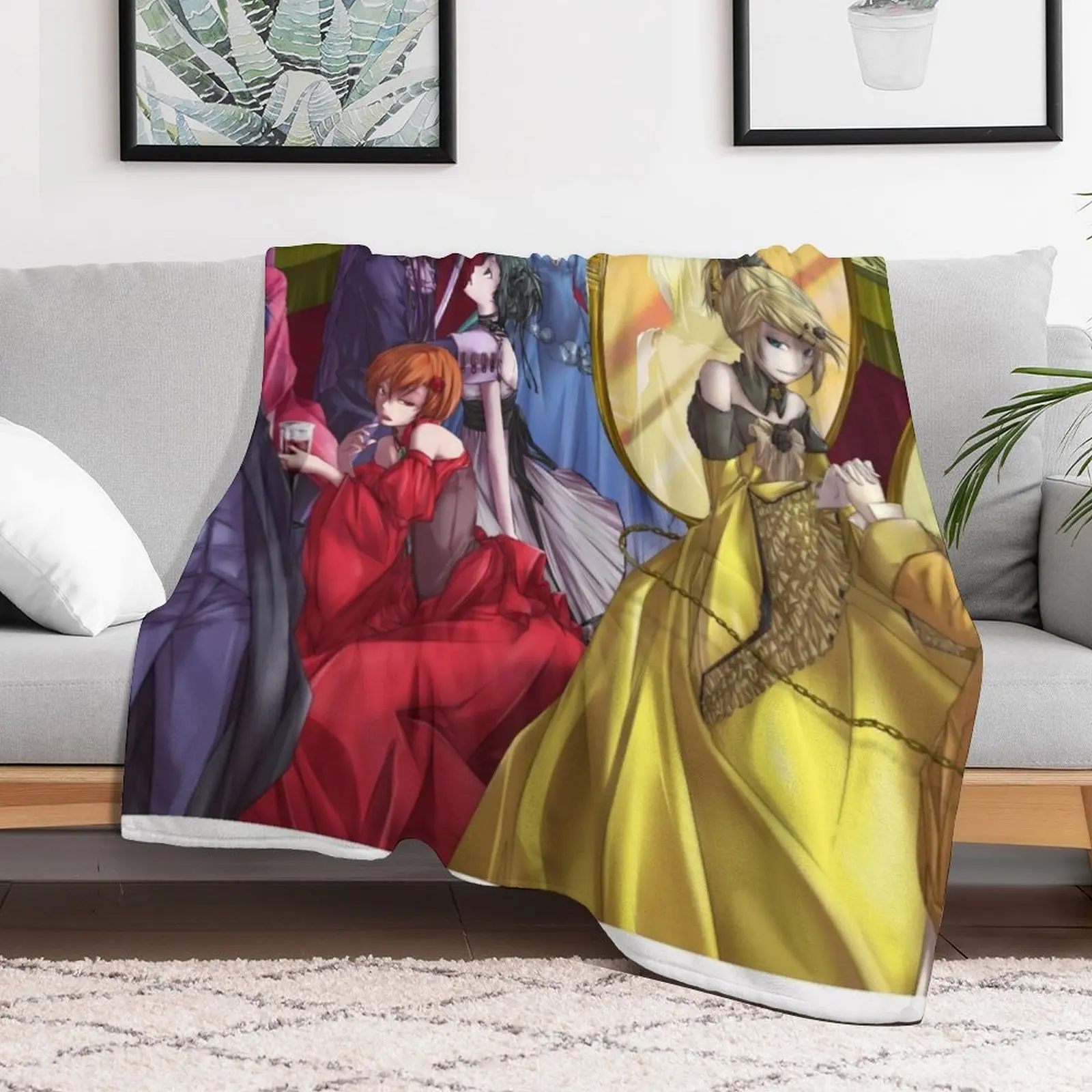 Evillious Chronicles - VOCALOID Throw Blanket Winter beds Soft Plaid Blankets