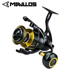 Mavllos EZGO Tuna Fishing Jigging Reel,Drag Power 27kg Screw Handle Ratio 5.2:1 Anti-corrosion Saltwater Spinning Fishing Reel