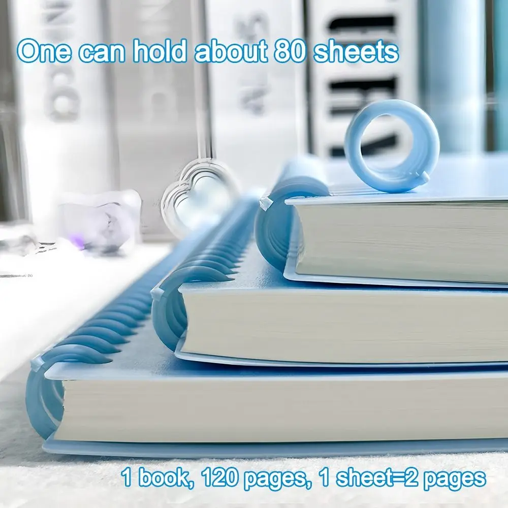 Neues Langlebiges A5/B5 Farbiges Ringbuch Notizbuch mit PP-Einband Nachfüllbares Liniertes Notizbuch mit Herausnehmbaren Blättern DIY Schul- und Bürobedarf – Detail 2