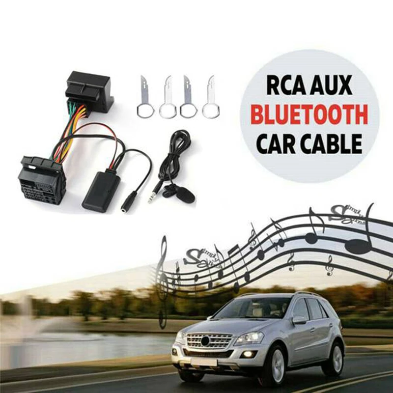 Bluetooth Aux-in Audio Cable Harness Adapter Duable for Ford Mondeo Focus with Microphone Car Styling Accessories