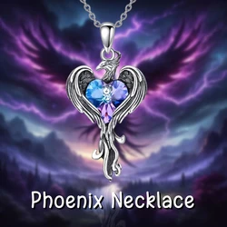 Mysterious Dark Phoenix Pendant Necklace Exquisite Women's Jewelry Accessories Lover Engagement Festival Birthday Gift