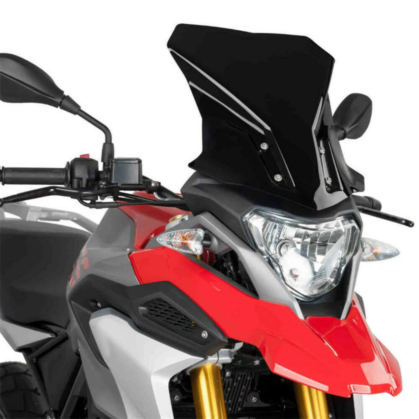 شاشة منحرفة شفافة للدخان الأسود للزجاج الأمامي لسيارة BMW G310GS 2017-2024