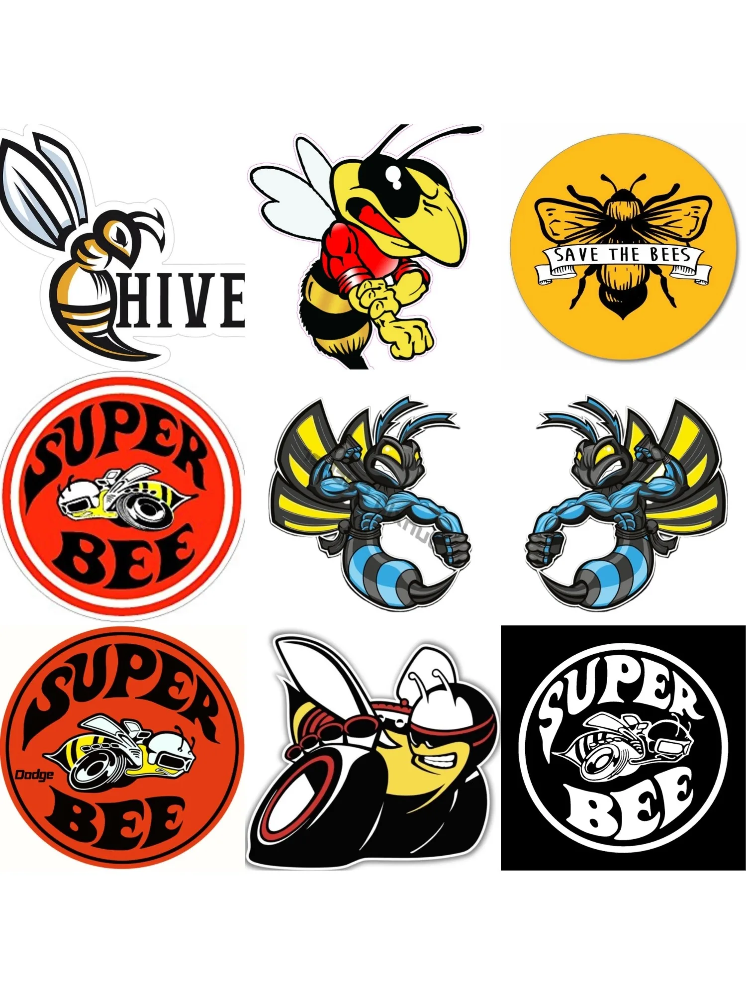 AliExpress Angry Bee super bee Creative waterproof Sticker for Decoration Car van Bicycle helmet bumper Fridge wall Decal Accessories
