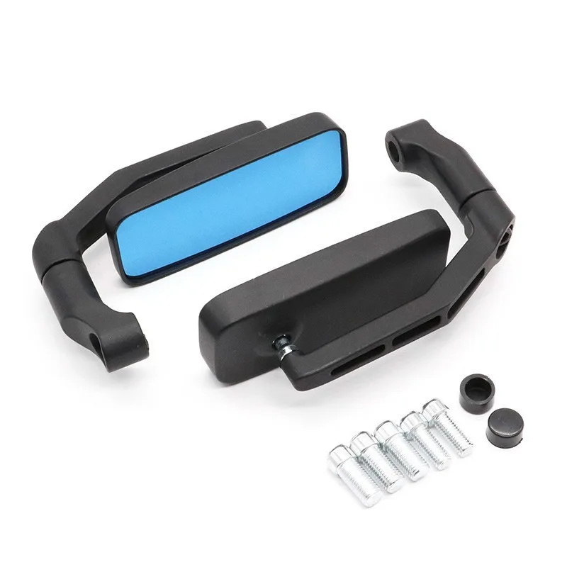 Aluminum Alloy Rearview Mirror, Snake Pattern Square Curved Rod Mirror for Motorcycle and EV Modification