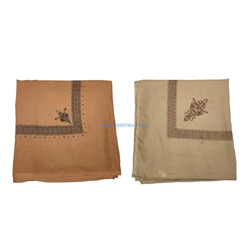 

N7YF Large Cotton Shemagh Scarf Arabic Desert Shawl Wrap for Men and Women Outdoor
