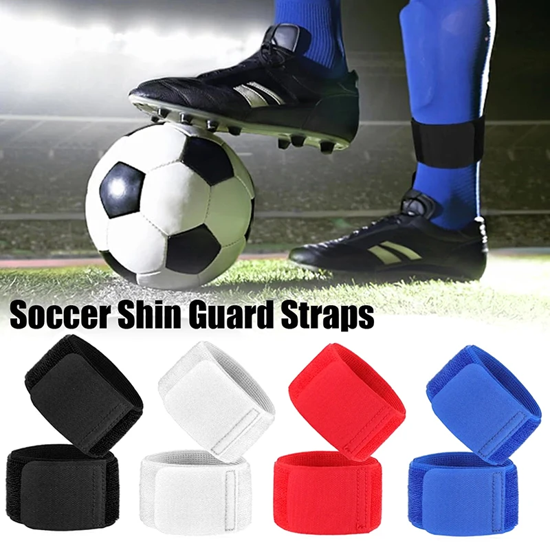 

1Pair Soccer Shin Guard Strap Football Shin Pad Fixed Bandage Tape Fastener Shinguard Adjustable Elastic Sports Strap