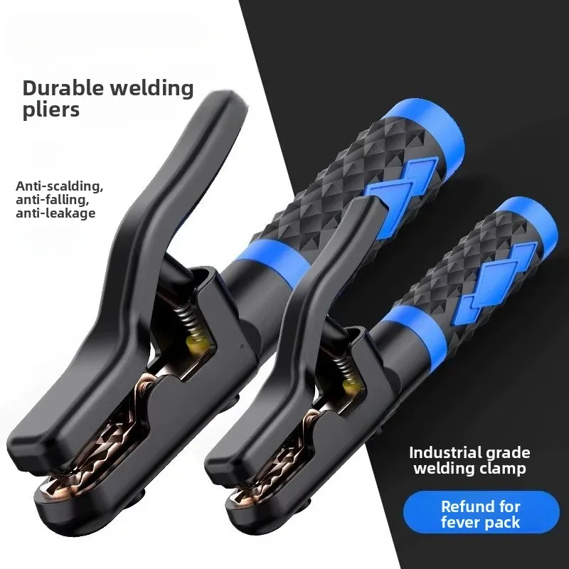 New 800A Electrode Holder Pure Copper Anti-Scald Heavy Duty Welding Pliers for Arc Welding Machine