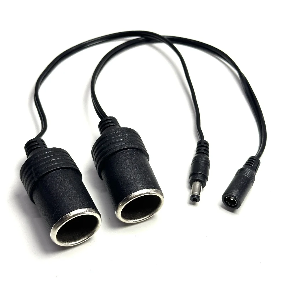 12V 24V Car Cigarette Lighter DC 2.1 X 5.5 mm Male/Female Plug Charger Power Cable Universal For Car Truck Bus