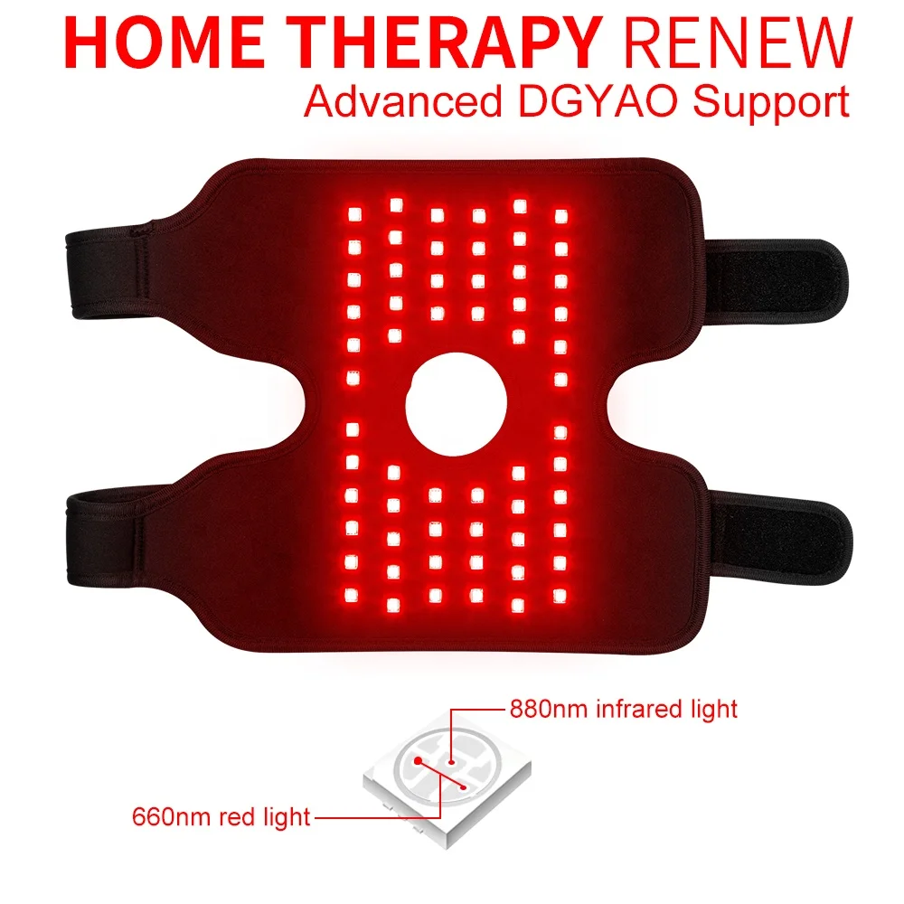 DGYAO Red Light Treatment Knee joint pain relief and muscle relaxation Knee infrared light therapy band