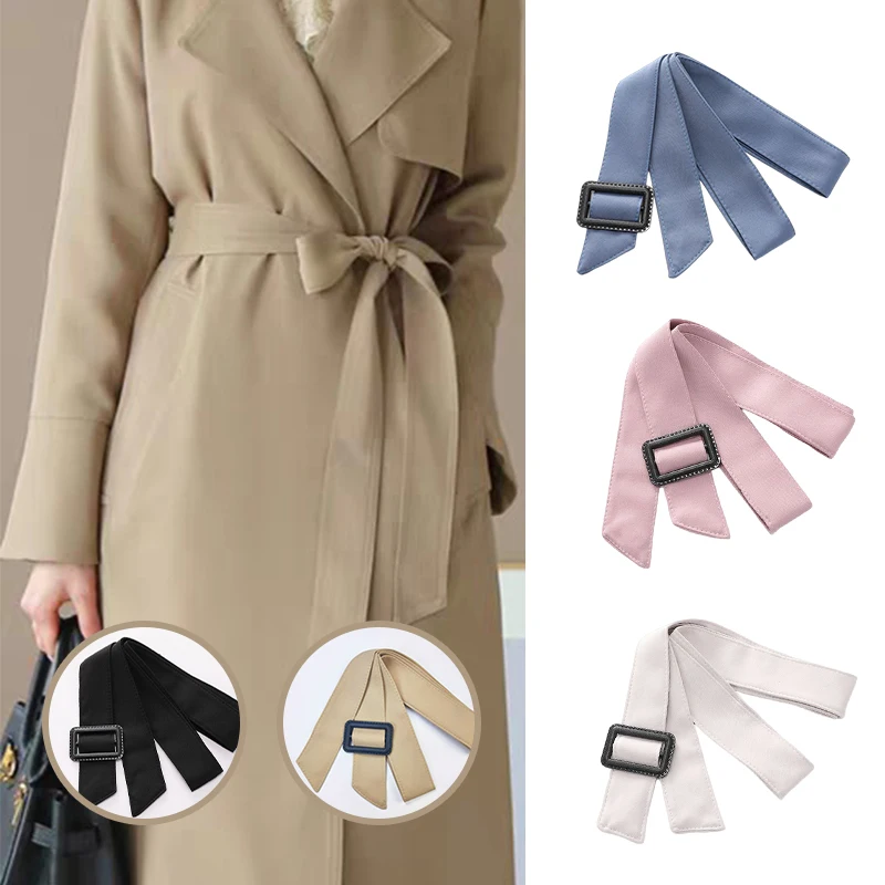 New Women's Belt Fashion Windbreaker Coat Jacket Dress Skirt Decoration Casual Versatile Belt Buckle Fabric Waistband Corset