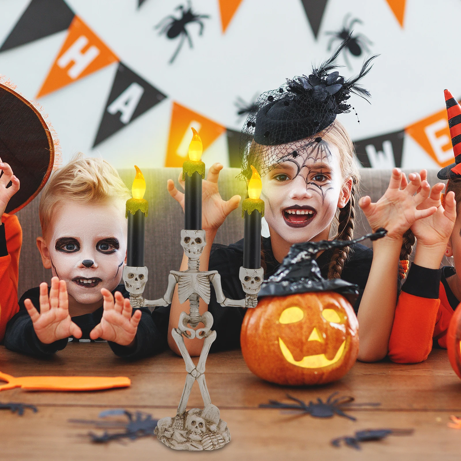 

Lamp Halloween Decorations Paraffin LED Party Lights Flameless Candles Home Atmosphere Safe Durable