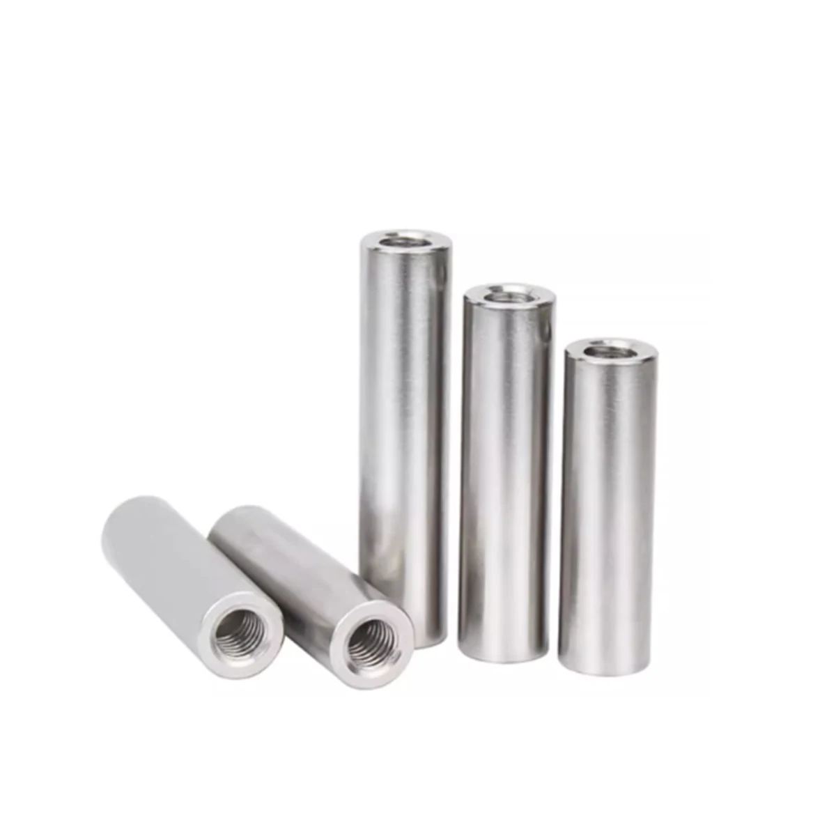 304 Stainless Steel Double Head Internal Thread Cylindrical Pin Support Column Connecting Rod M3M4M5