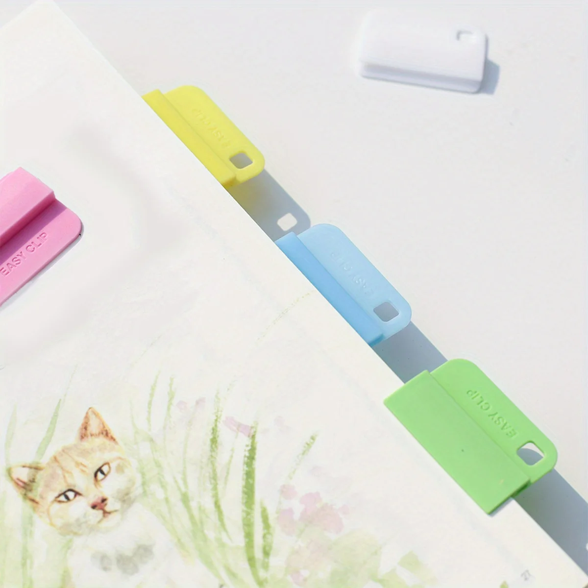 

Colorful 6pcs Paper Clip Set Photo Holders for Notebooks Journals Multifunctional Paper Clips School Binding Stationery Supplies