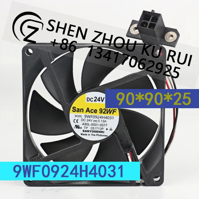 

Оригинальный вентилятор Sanyo 24В 0.35А 9025 9 см для роботов Fanuc, осевой, с частотным регулированием, 9WF0924H4031, охлаждающий