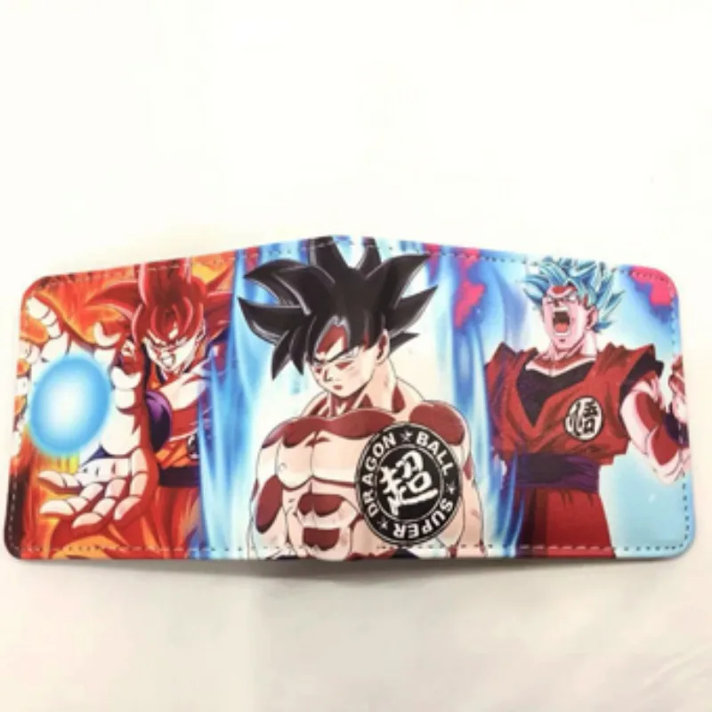 Dragon Ball Cartoon PU Wallet Son Goku Creative Simple Foldable Coin Purse Multifunctional Small Square Bag Boy Birthday Gift