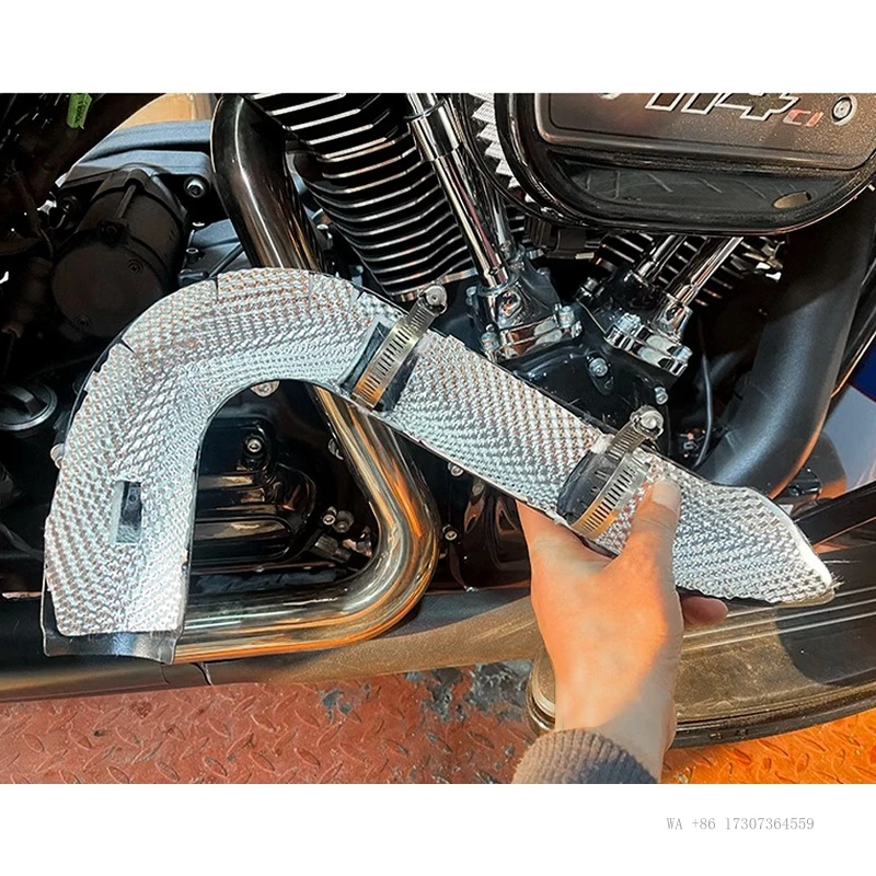 New Road Faith 2017-Later for HD Touring Heat Shield Liner (Aluminum Insulating Material) for Lower Stock Motorcycle Exhaust