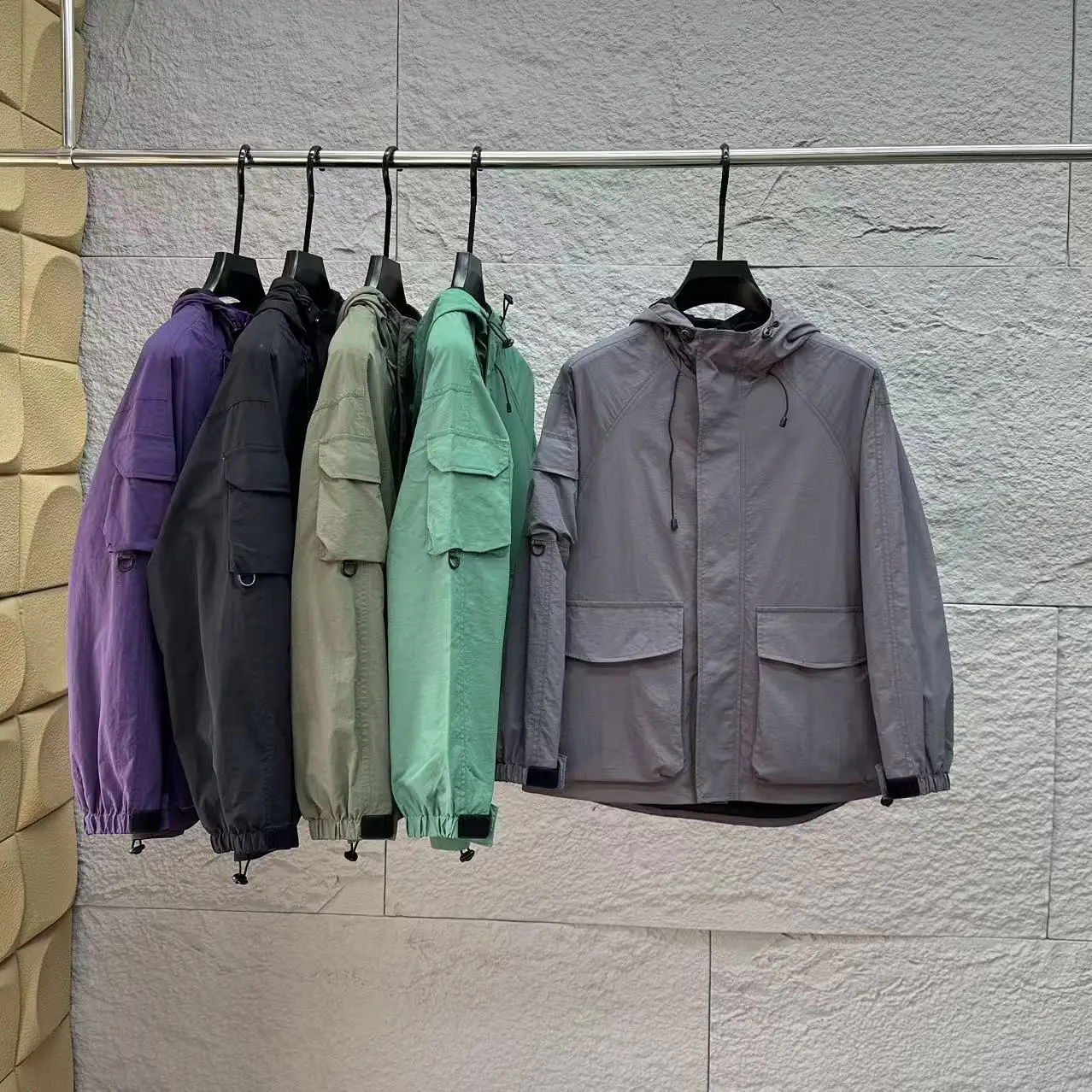 

Ветровка Sli Outdoor с капюшоном, мужская и женская, весенняя, для пар, функциональная, серия Mountain, удлиненная, приталенная