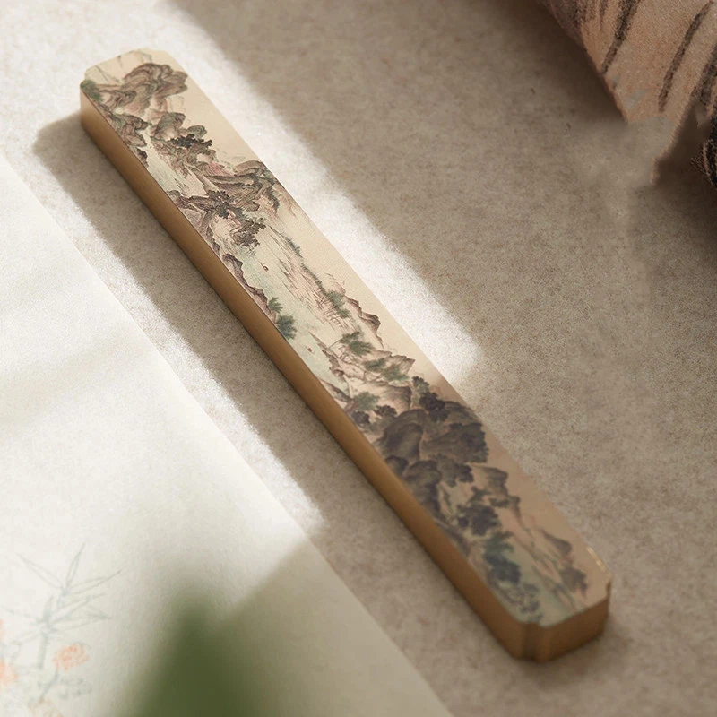 Multifunctional Brass Paperweight Four Treasures of the Study Calligraphy Desktop Stationery for Traditional Painting Supplies