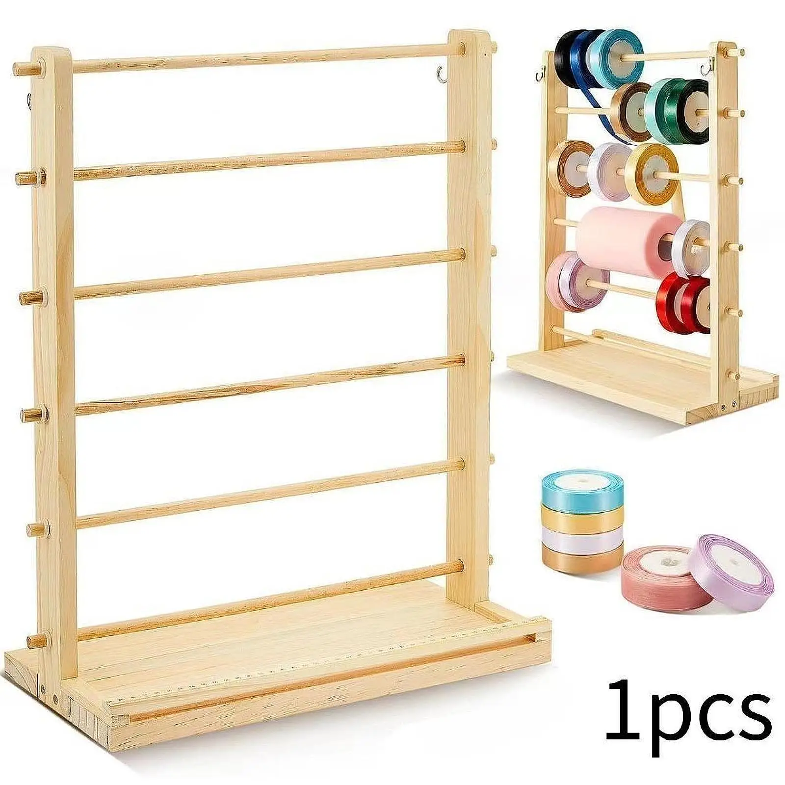 

Деревянный органайзер для ленты, органайзер для хранения ленты, подставка для дисплея, портативный настольный держатель для катушки ленты, стойка для ленты для кондитерской