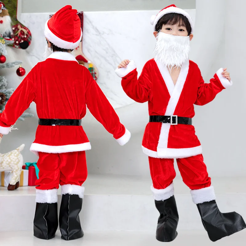 2024 Christmas boys and girls' clothing, with girls' shawls, boots, Christmas gift bags