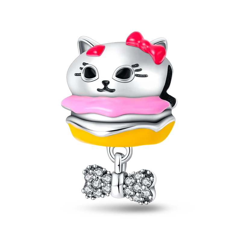 Cute Charm Sterling Silver Fit Pandora Charm for Original Bracelets Puppy Cat Pet Pendant Fine Jewelry Making for Love