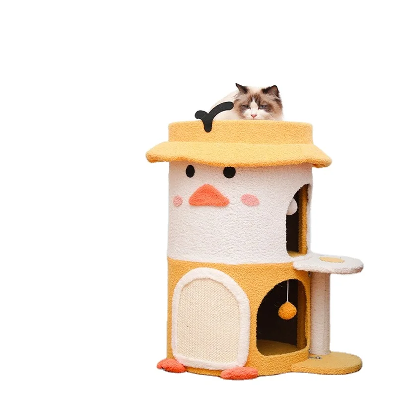 

Promotional Goods Wood Modern Space Capsule Multi-functional Cat Tree for Kitten with a Cat Nest