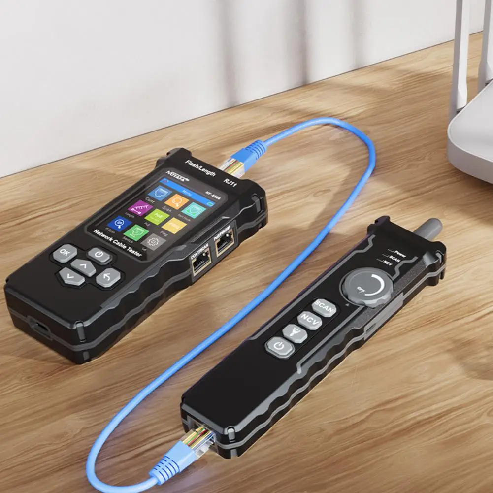 Ethernet Cable Tester Advanced Network Cable Tester with Color Screen Multifunctional Ncv Poe Ping Ip Scan Telephone for Network