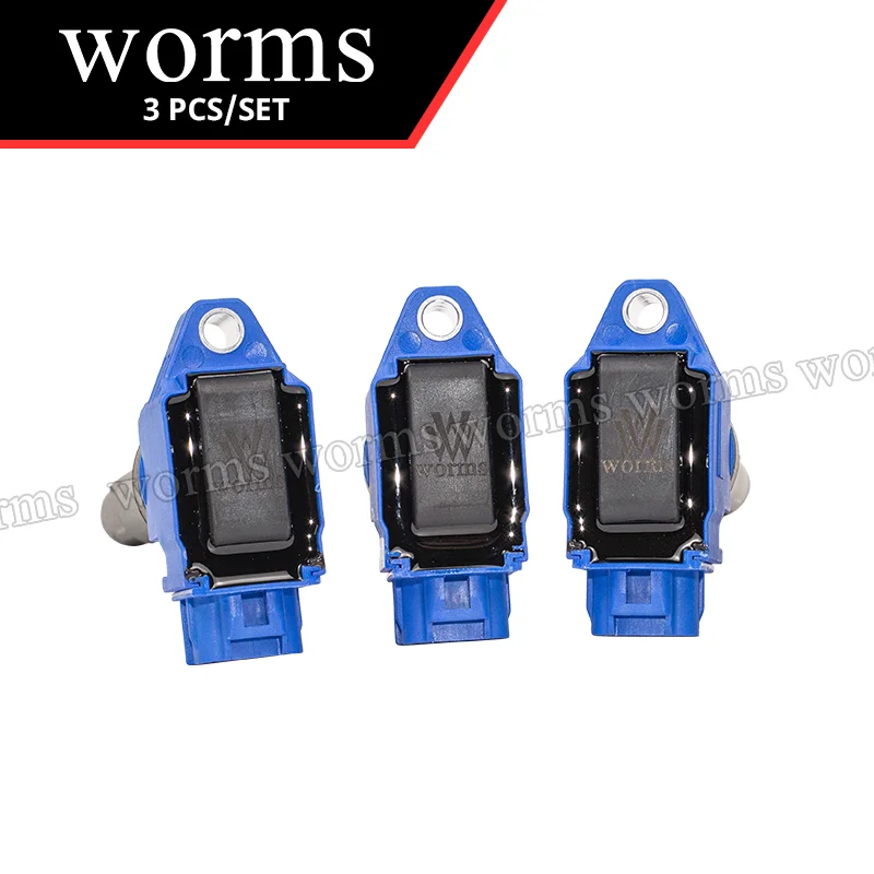 Corrida Worms bobina de ignição Pack, Desempenho para Suzuki Swift V Vitara K10C, 33400-81P00, 3pcs conjunto