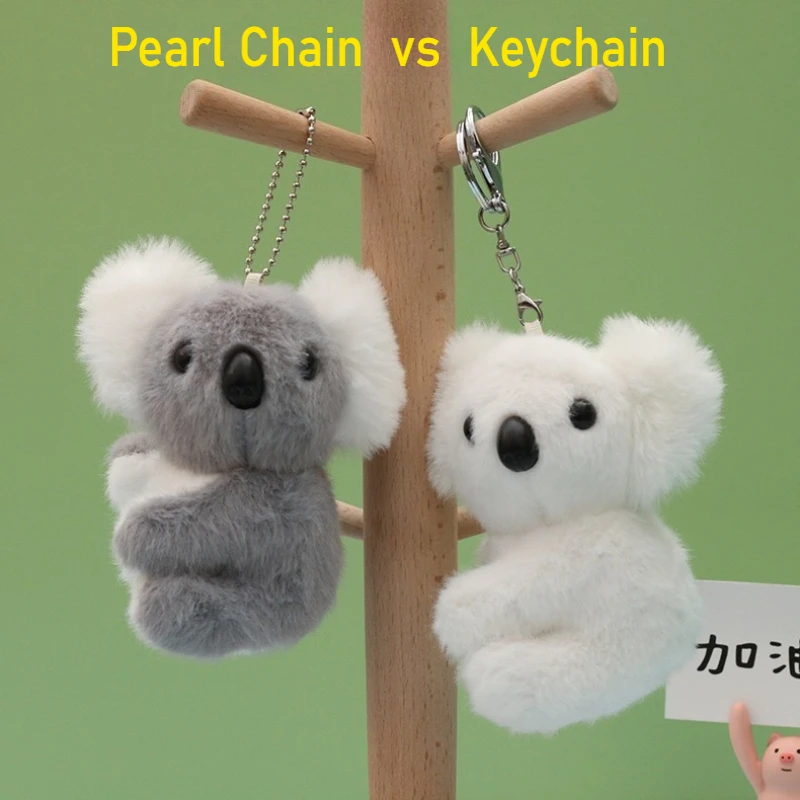 

10cm Cute Kola Keychain Keyring Plush Toy Cartoon Koala Bag Pendant Doll Keyring DIY Car Key Accessories Charms Gift Игрушки