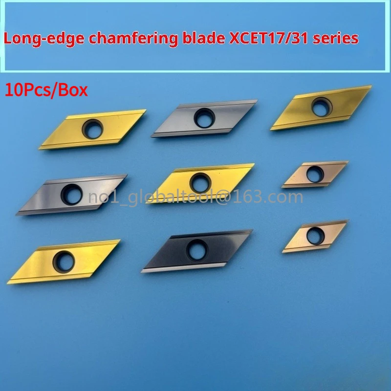 XCET170402 XCET310404 10pcs/box 30/45/ 60 Degrees ECC  Long-edged Chamfered Carbide Inserts