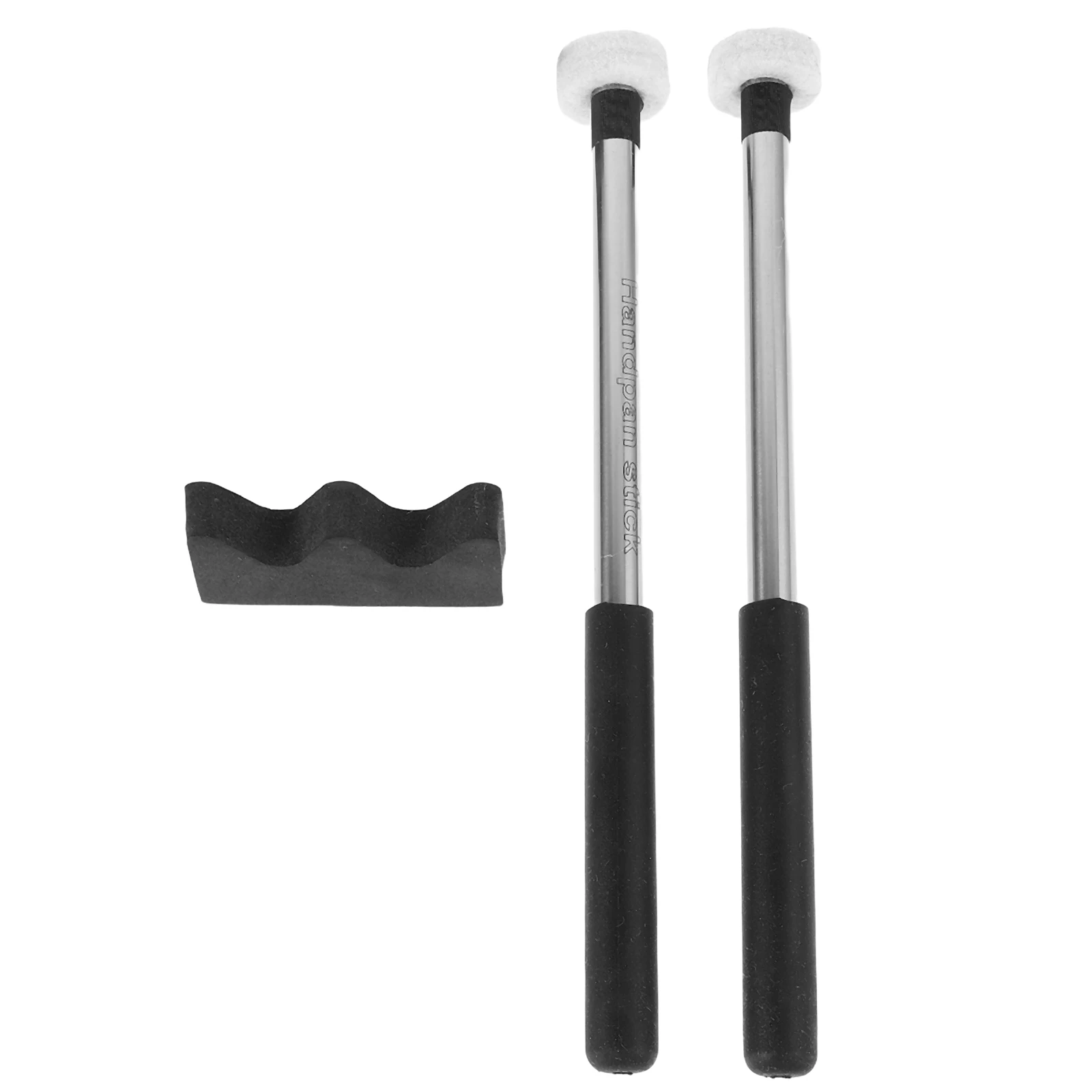 

2pcs Felt Head Mallets Anti-Slip Metal Handles Tongue Drum Xylophone Accessories Soft Rubber Lightweight Portable Percussion
