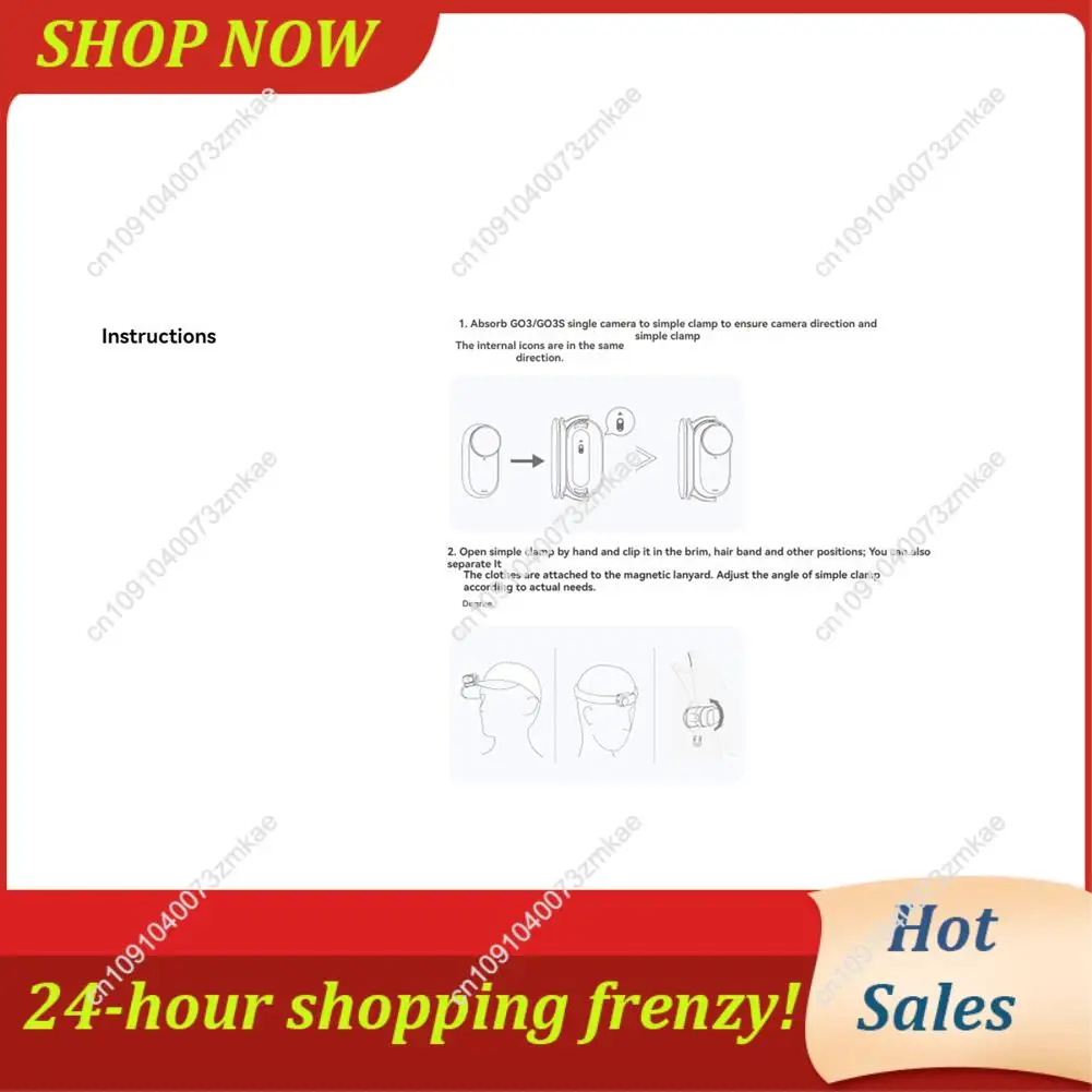 Daily Sale For Insta360 GO 3S / GO 3 Clip Mount Hat Clip Quick Release Clamp Magnetic Frame Fixed Holder Thumb Camera Accessory