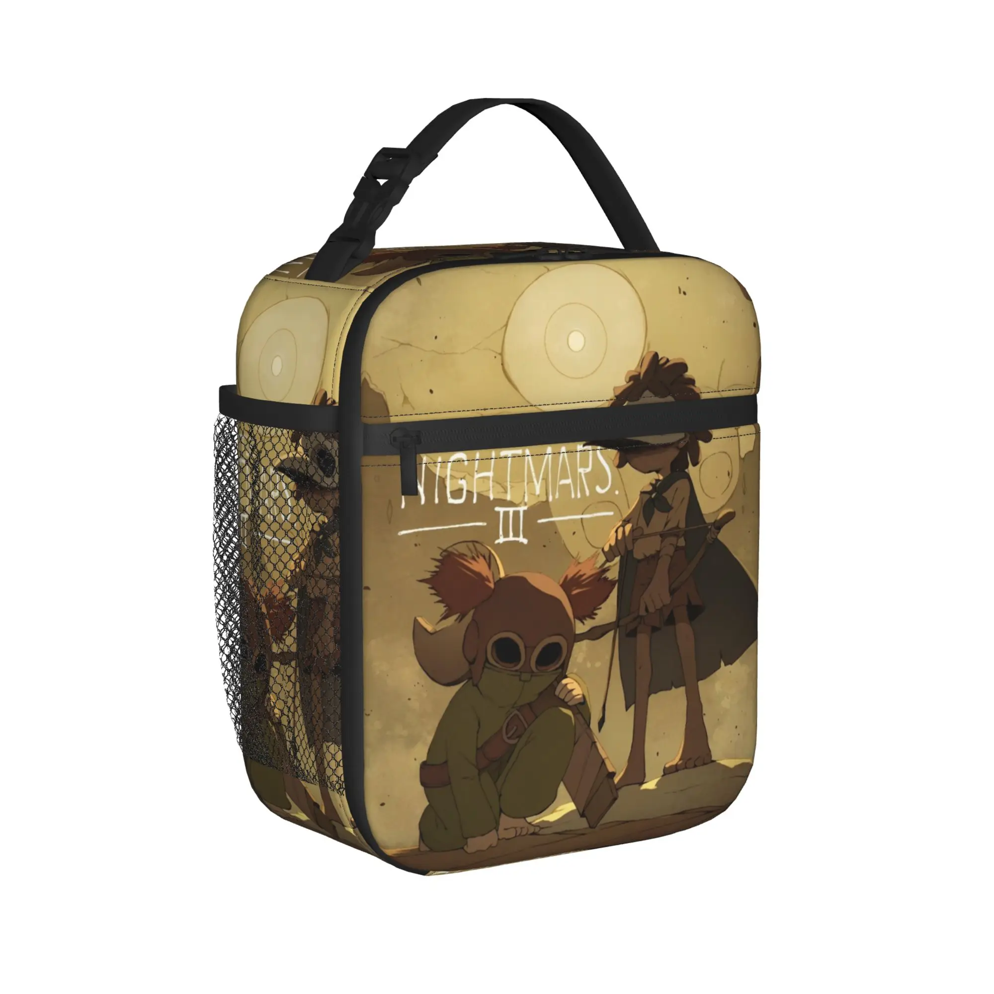 Little Nightmares III Survival Horror Insulated Lunch Bag Cooler Bag Reusable,Lunch Container Game Large Lunch Box Tote Food Bag