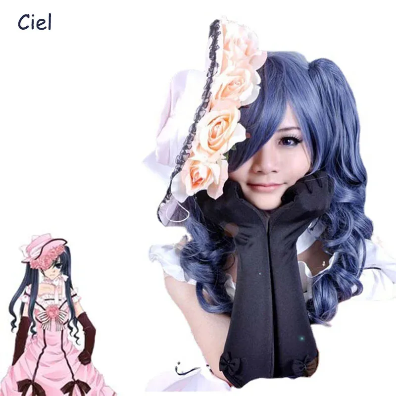 

Парик Ciel Phantomhive Black Butler Kuroshitsuji, синтетические волосы для косплея